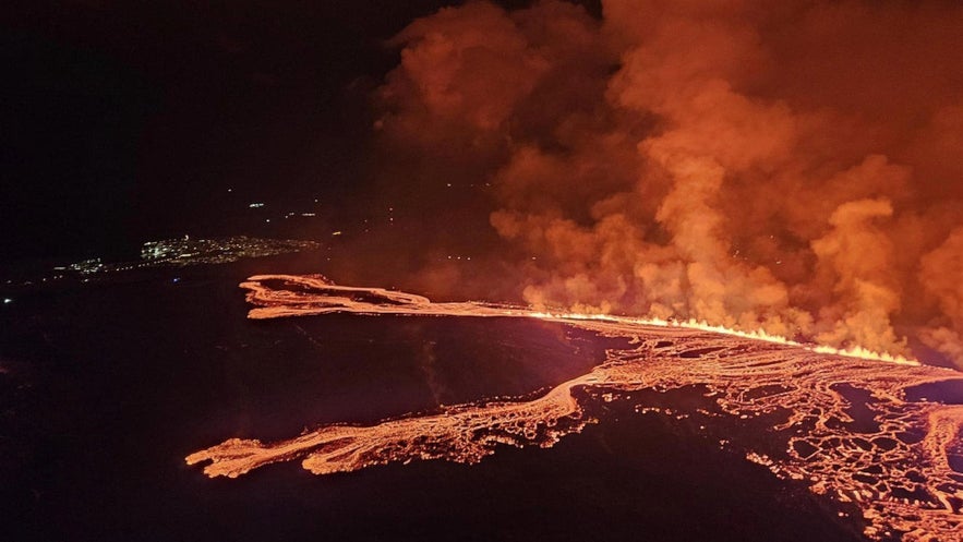 Marcowa erupcja Sundhnukagigar była znacznie silniejsza niż jej lutowy odpowiednik.