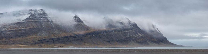 Meleyri beach is located by the Ring Road of Iceland.