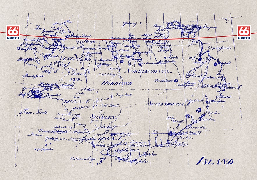 The 66th parallel north goes right through Sudureyri, where 66°North was established