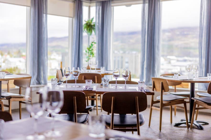 Strikið has phenomenal views of Akureyri. Strikið has phenomenal views of Akureyri.