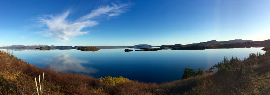 冰岛议会湖Þingvallavatn全景