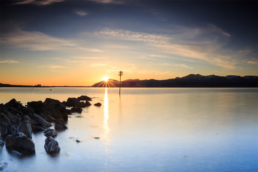 Summer sunset in Hvalfjörður