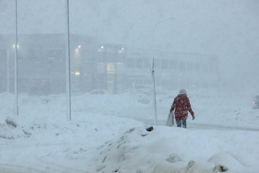 Little bit of snow in December 2015 in Iceland 