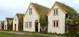 The Historic Glaumbær Turf House in North Iceland