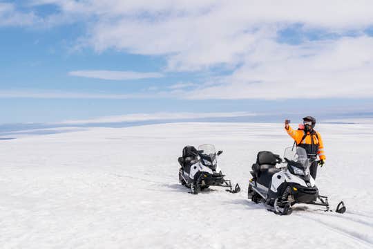 Thrilling 2.5-Hour Into the Glacier Snowmobile and Ice Cave Tour