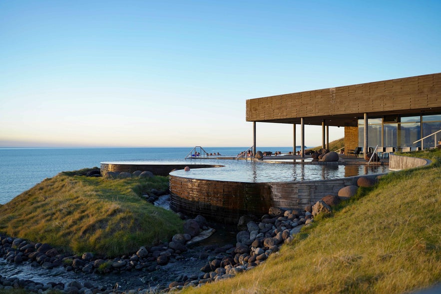 GeoSea has geothermal pools overlooking a beautiful bay in Husavik.