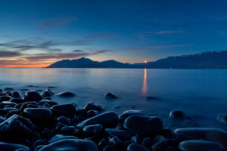 Eyjafjordur fjord in North Iceland