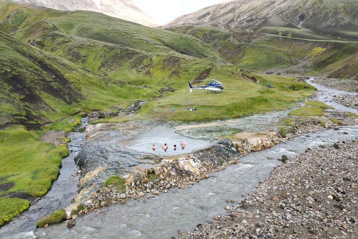 Exciting 3-Hour Helicopter Tour of Iceland's Iconic Landmarks with Geothermal Bath
