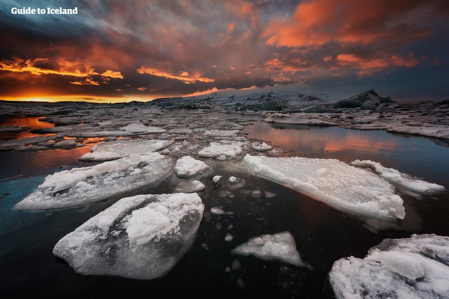 Jökulsárlón glacier lagoon in Iceland