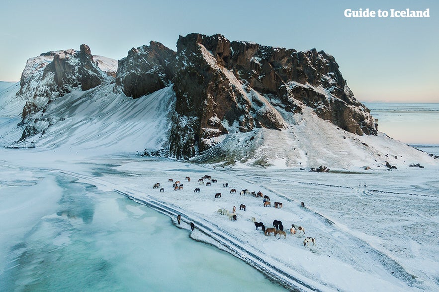 ภูเขาเวสตราฮอร์นในทางตะวันออกเฉียงใต้ของไอซ์แลนด์