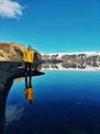 Snorkeling in a geothermal lake in Iceland - Kleifarvatn