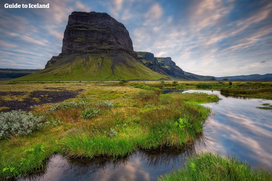 Icelandic mountains are formed by ice and fire.