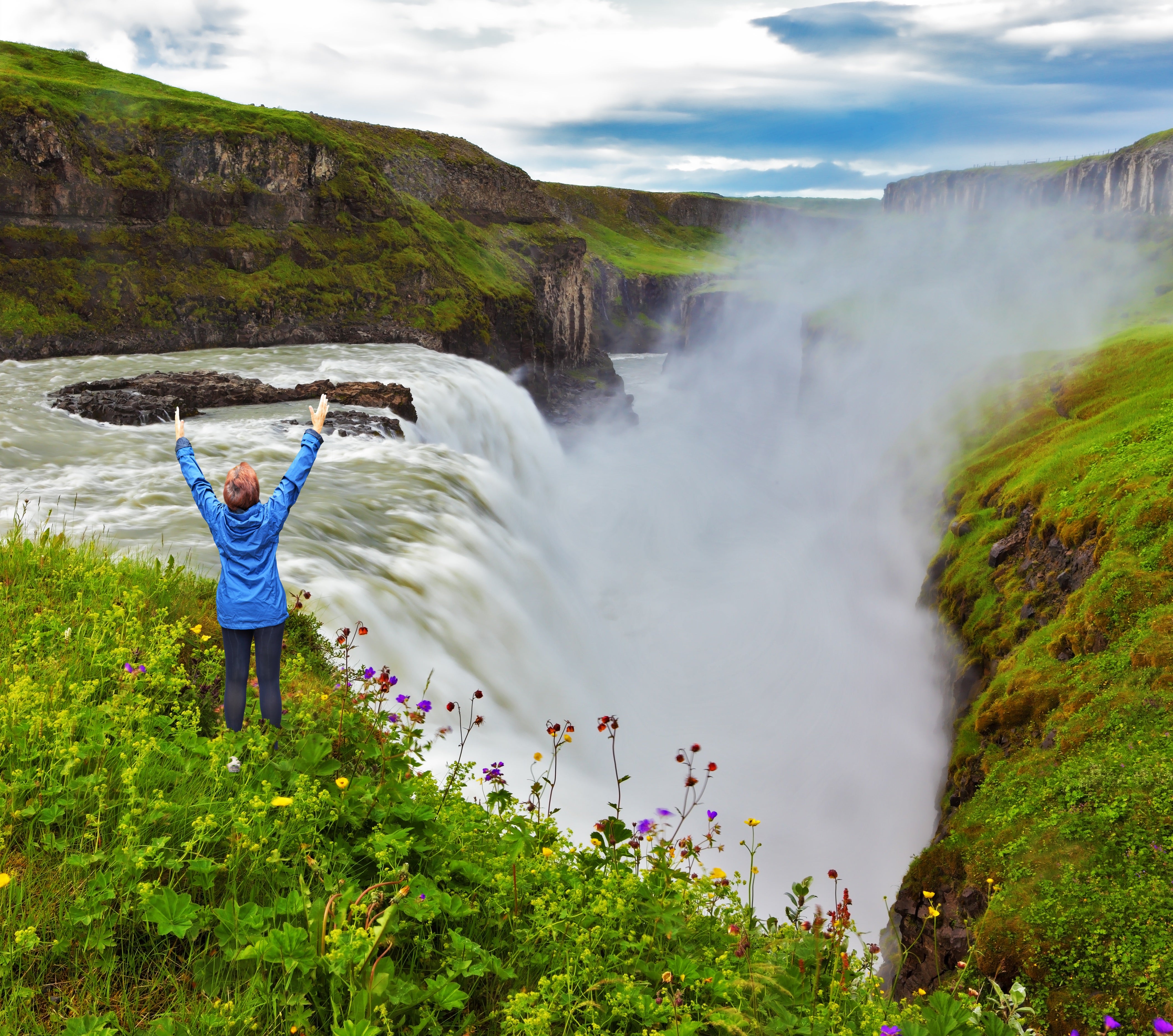 Admire Gullfoss from many different sanctioned viewing platforms.