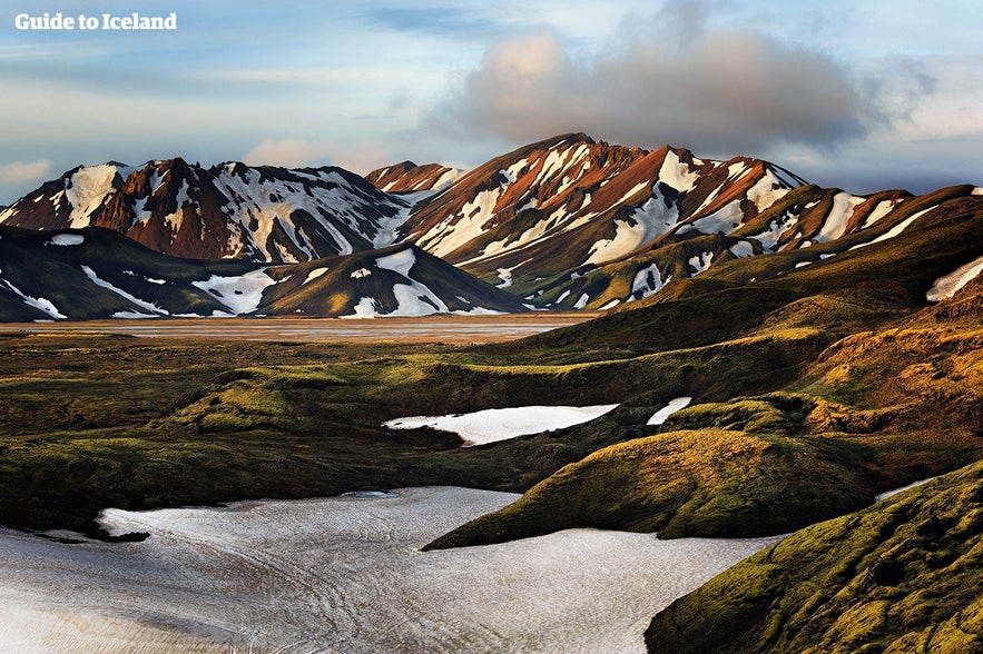 The rhyolite mountains of Landmannalaugar.