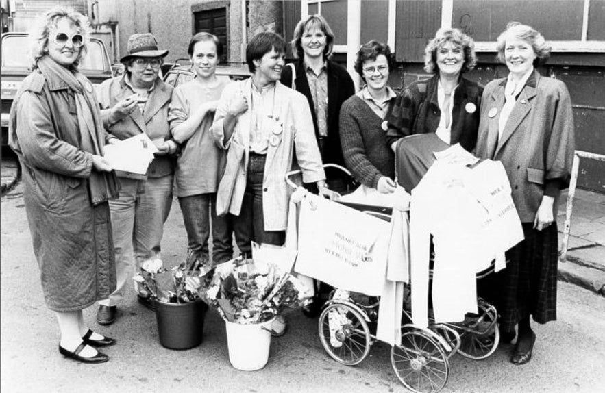 Kvennalistinn - Iceland's Women's Party in 1983, picture by Börkur Arnarson