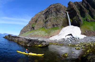 Lónafjorður is the most beautiful fjord in Hornstrandir, and maybe all of the Westfjords, and best seen by kayak.