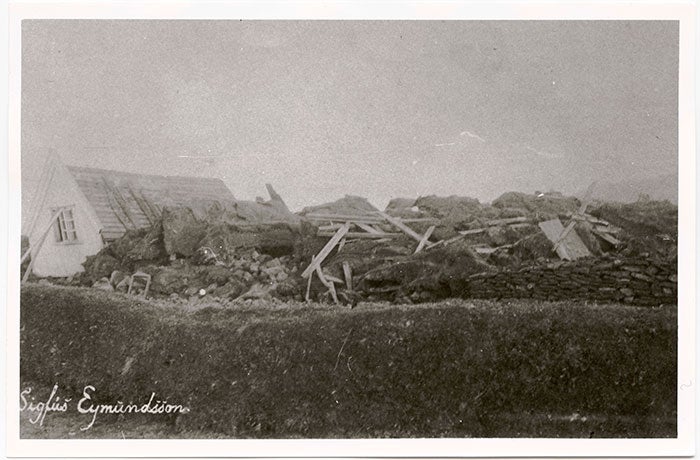 Many Icelandic turf houses could not withstand the 1896 earthquakes Many Icelandic turf houses could not withstand the 1896 earthquakes
