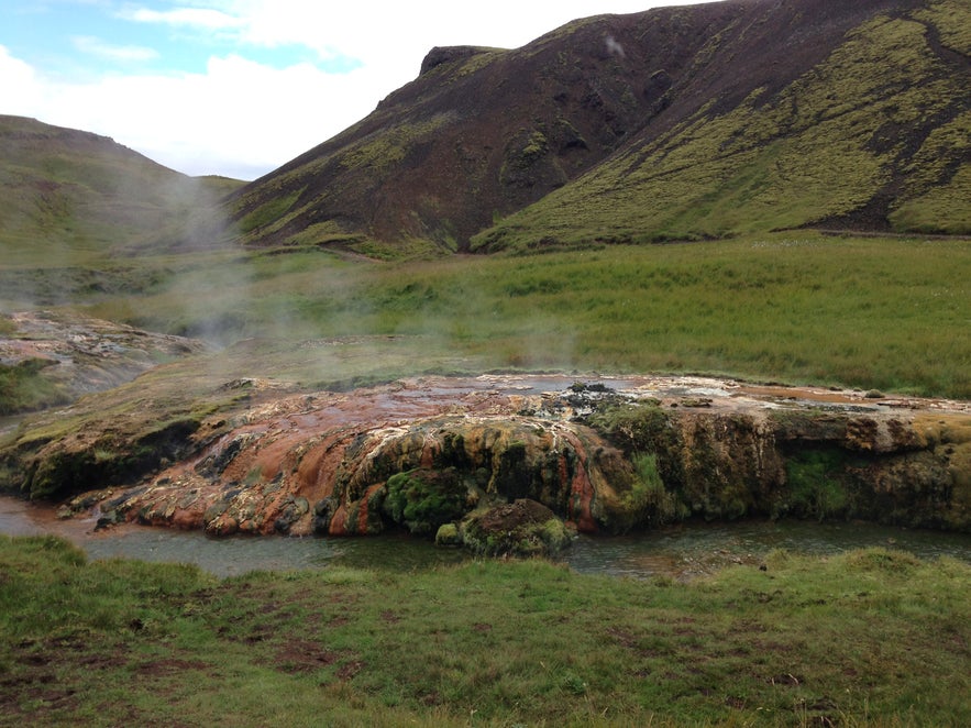 Beautiful surroundings in Reykjadalur valley