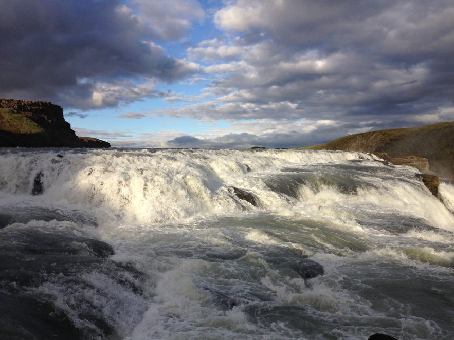 Upper part of Gullfoss waterfall