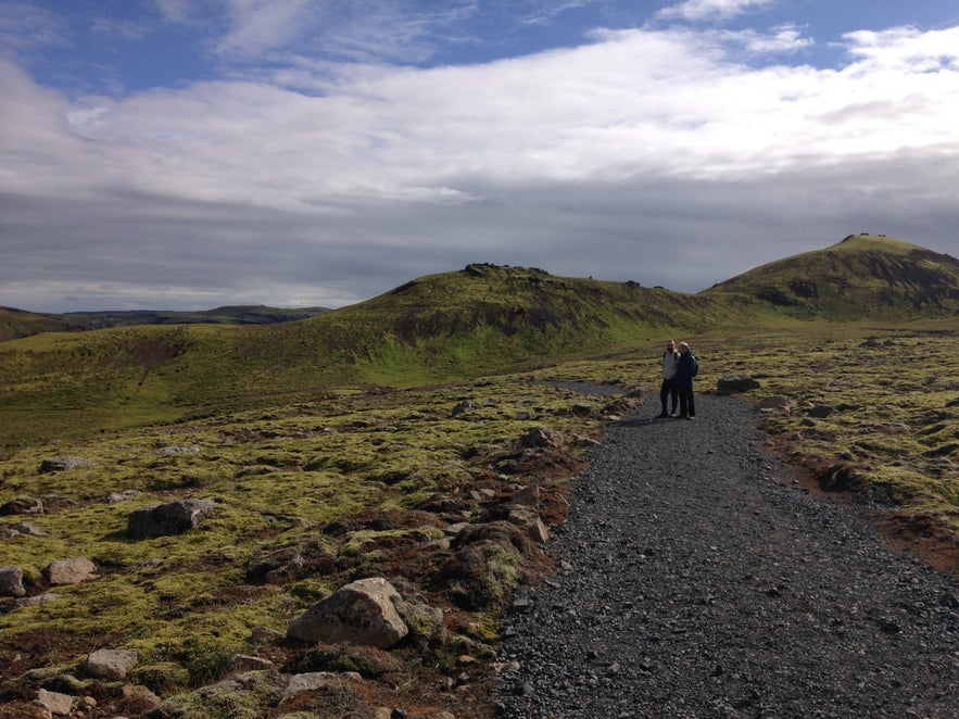 Hiking to Reykjadalur valley