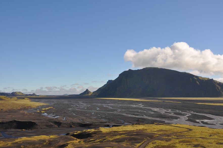 View over Ãžakgil as we were driving away