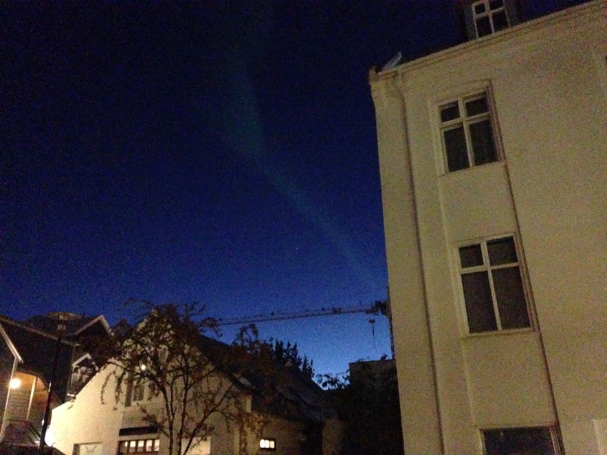 Northern lights in Reykjavík