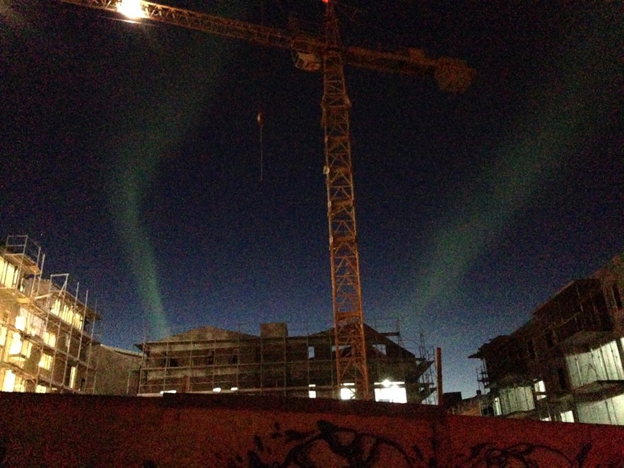 Northern lights in Reykjavík