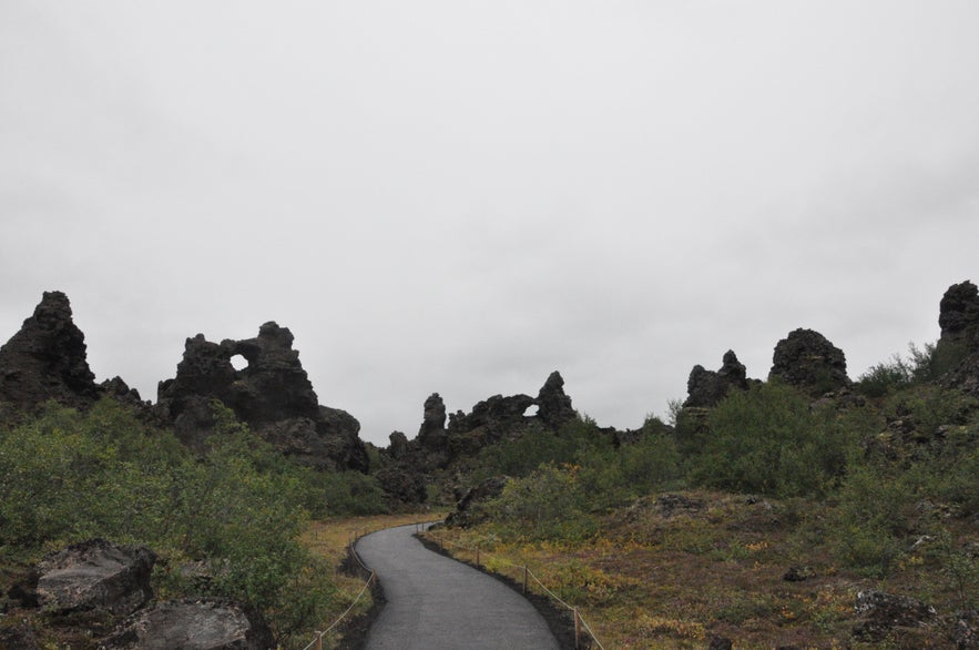 Dimmuborgir by Lake Mývatn in north Iceland