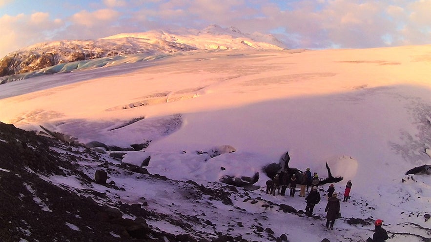 entrée grotte de glace en Islande