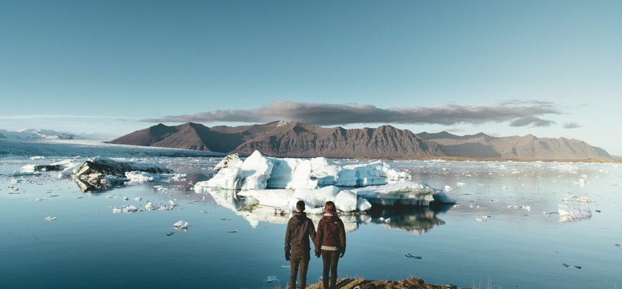 冰岛杰古沙龙冰河湖Jökulsárlón求婚的浪漫胜地