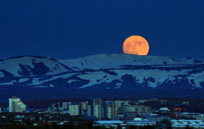 See the supermoon in Iceland!