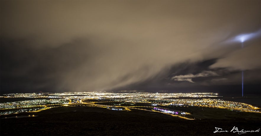 Storm clouds over Reykjavík