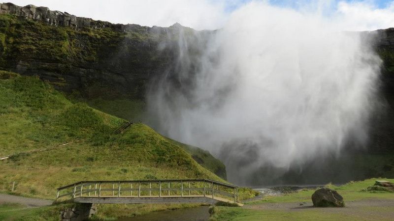 Stormy day in south Iceland during summer