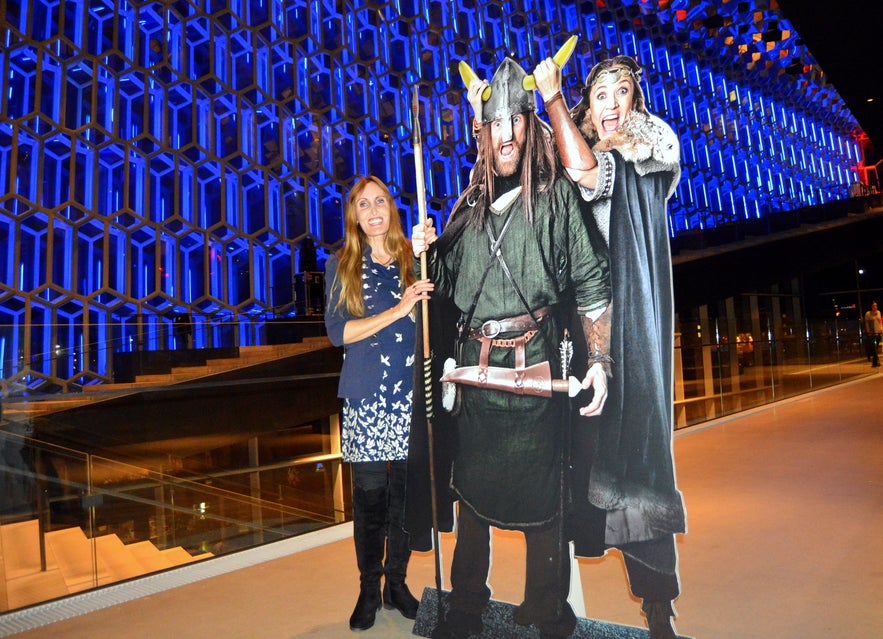 Regína at the  the Icelandic Sagas in 75 Minutes at Harpa Concert Hall in Reykjavík