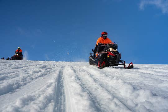 Exciting 4.5-Hour Langjokull Snowmobile Tour from Geysir Area