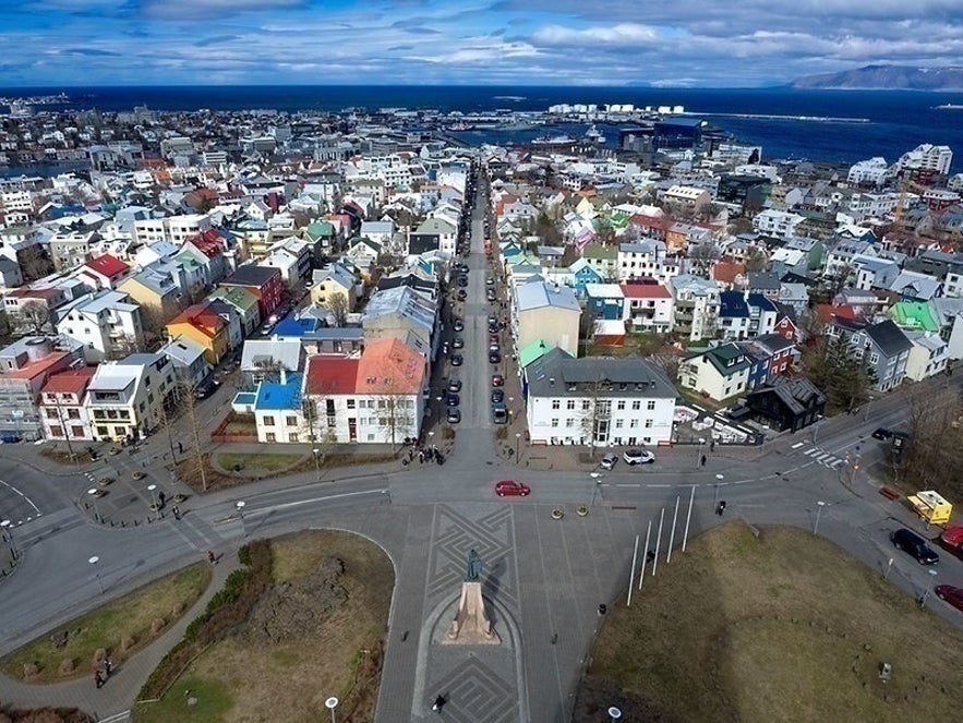 Widok z Hallgrimskirkja