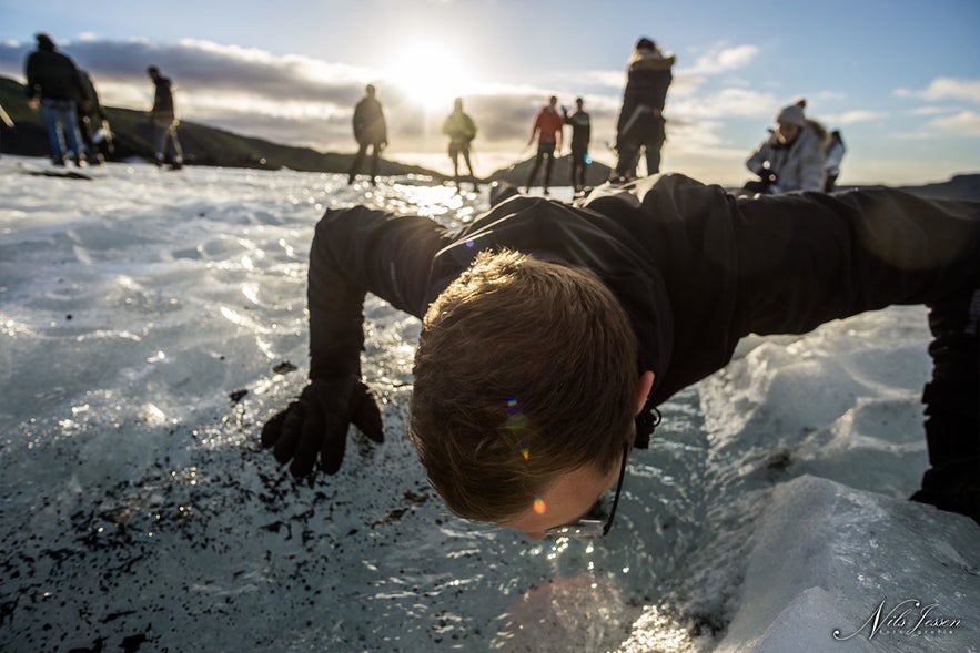 glacier drinking