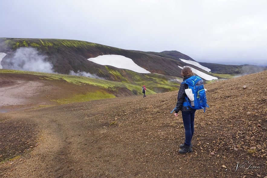 Beginning the Laugavegur Trail in Landmannalaugur