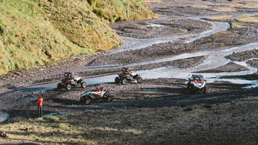 The black sands of South Iceland are perfect for buggy tours.