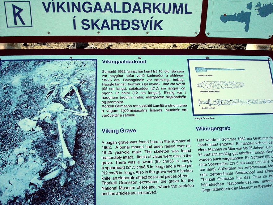 Skarðsvík - víkingakuml pagan grave