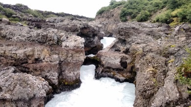 Þingvellir National Park's lava landscapes become covered in snow in winter.