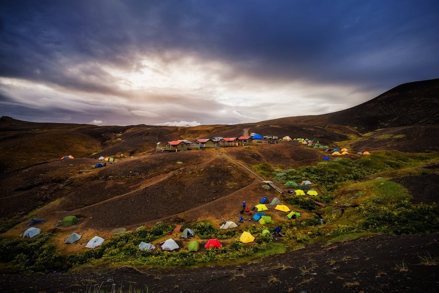 The camping ground in Mývatn region.