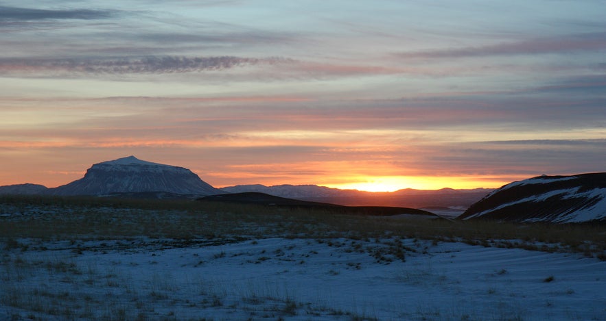 The sun trying to set in summer in the Highlands.