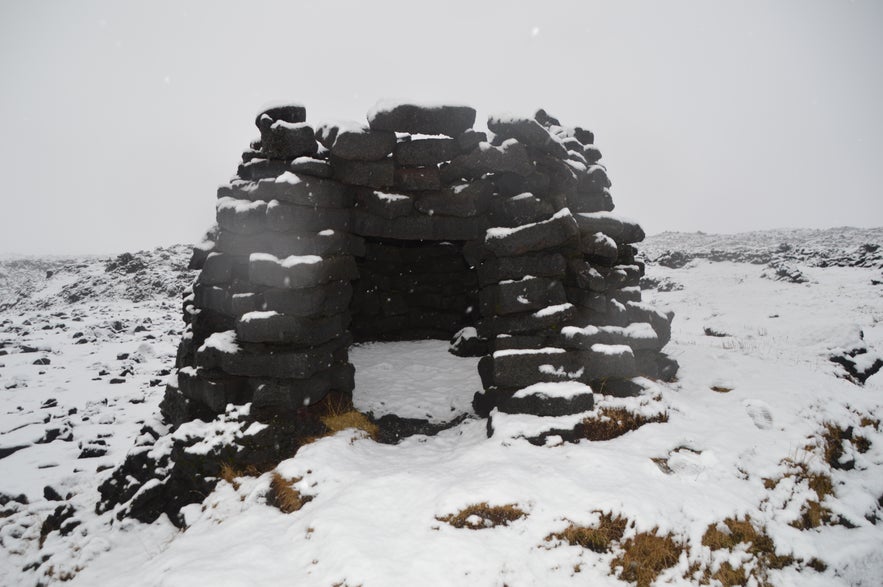 A storage space of old, weathering years of abandonment.