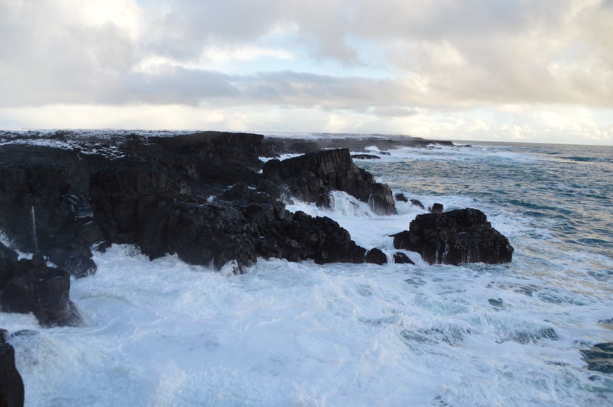 The waves against the adjacent cliffs were magnificent to watch, daunting to listen to, and provided a refreshing sprinkle of sea spray across our faces.