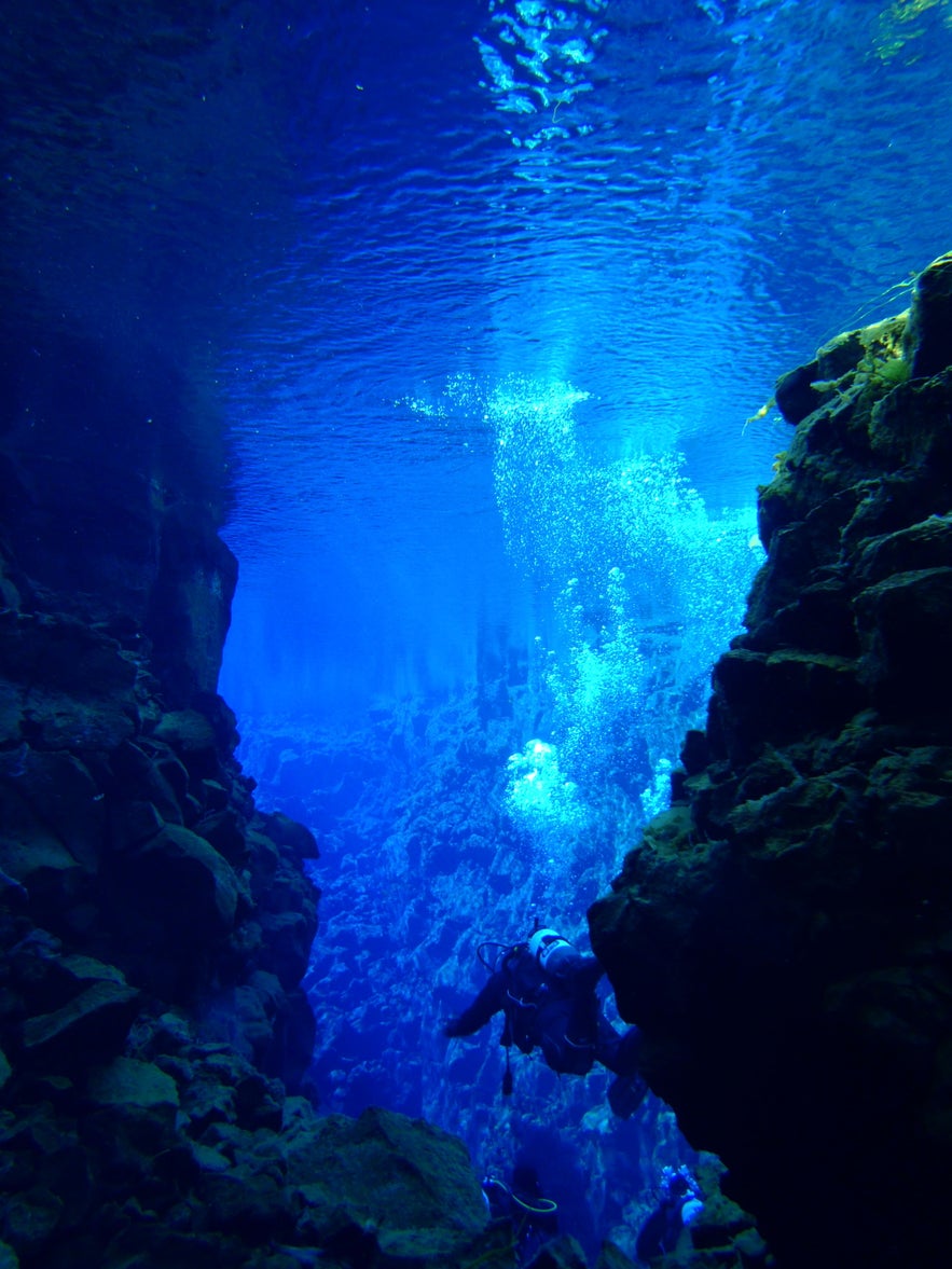 entrée au point le plus profond de Silfra