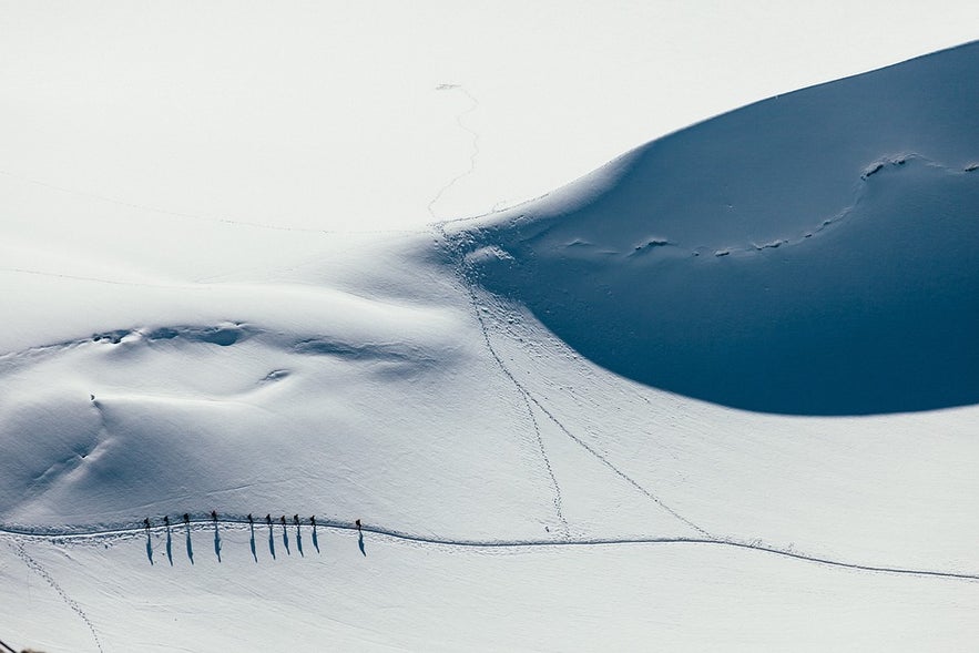 Iceland is filled with wide open tundra, perfect for the off peak skier and snowboarder.