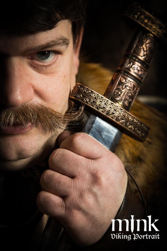 Regína´s husband at Mink photography Viking portrait