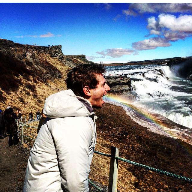 The rainbows that spring from the spray of Gullfoss on a sunny day make for some great photos.