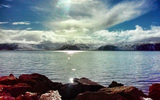 A stunning fjord in the Westfjords in winter.